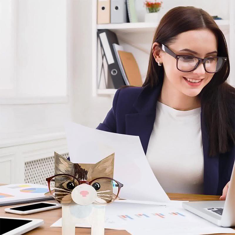 CritterHold Porte-lunettes en forme d'animaux - Rangement amusant et pratique