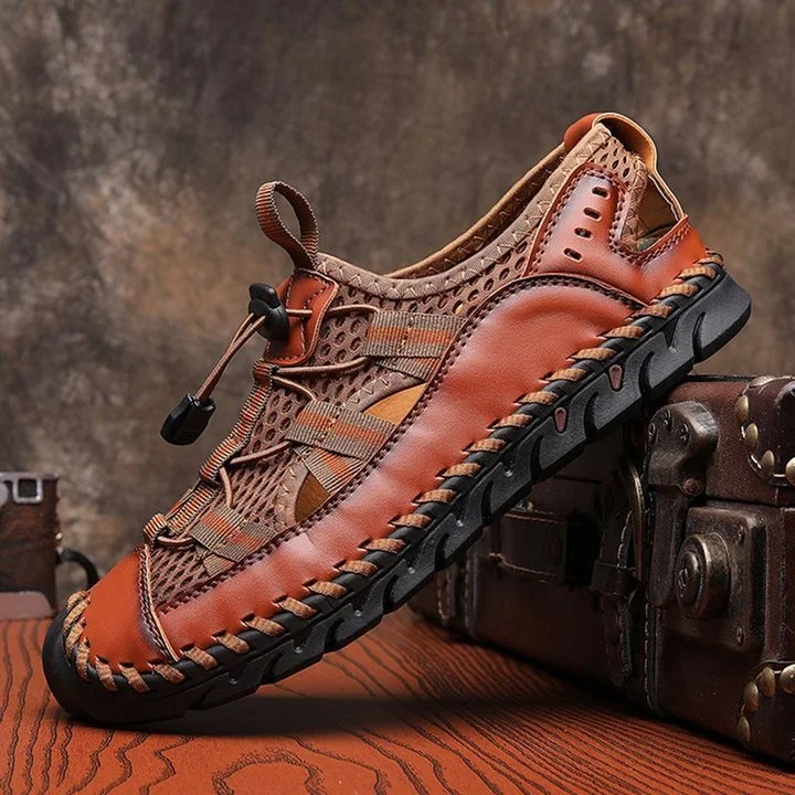 AntonTrek - Sandales robustes avec détails en mesh et coutures