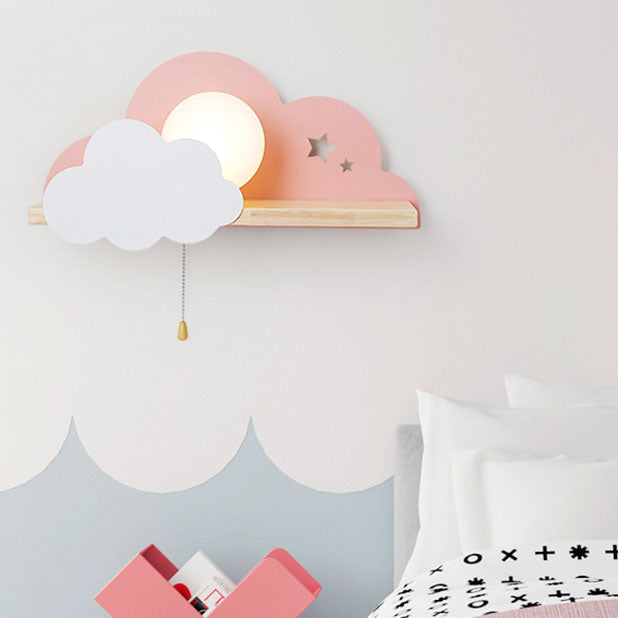 DreamCloud - Hyggelys avec lampe murale à étagère fonctionnelle
