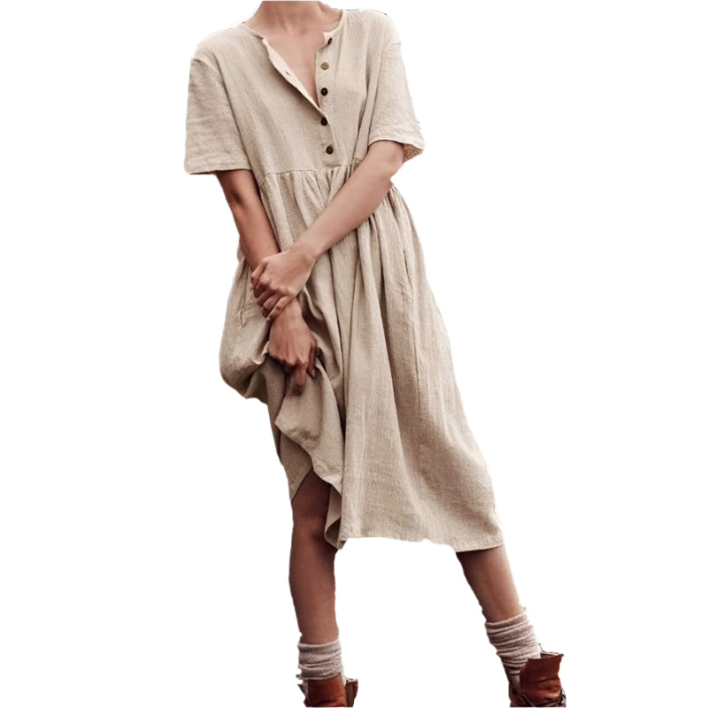 Sylvie - Robe mi-longue au charme naturel