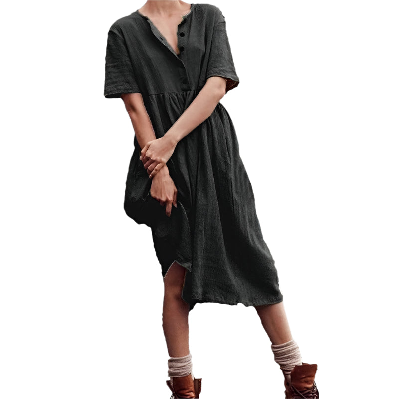 Sylvie - Robe mi-longue au charme naturel