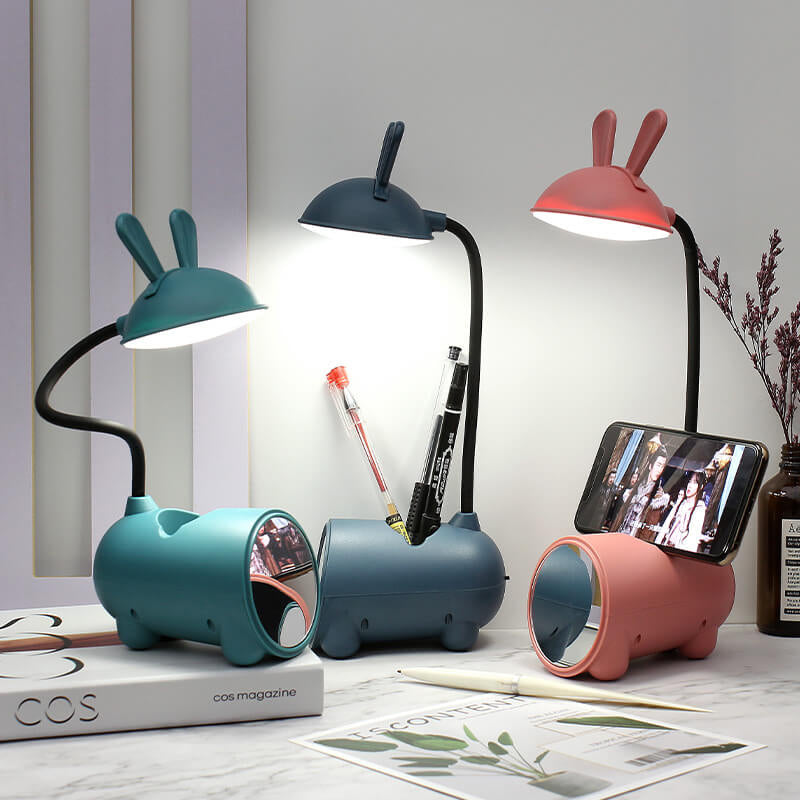 LumiBunny - Lampe de bureau LED avec contrôle tactile et support de stylo