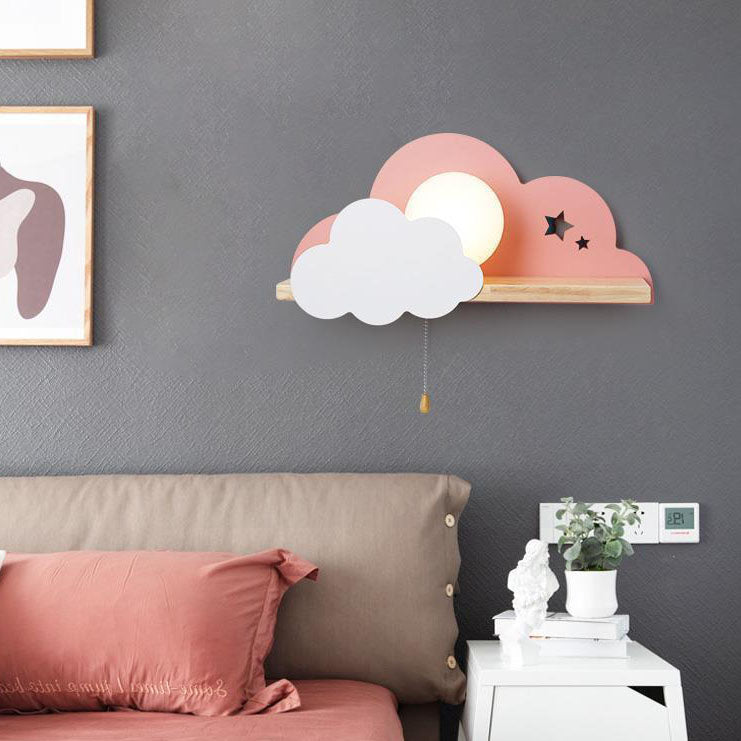 DreamCloud - Hyggelys avec lampe murale à étagère fonctionnelle