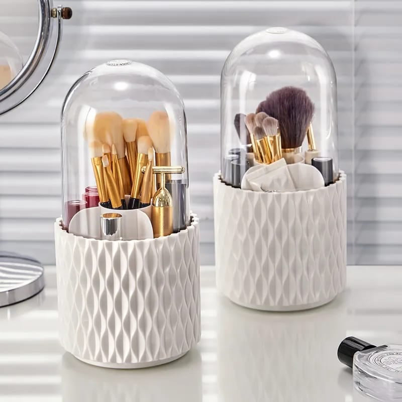 GlamSpin - Brosse de maquillage rotative et organisateur cosmétique
