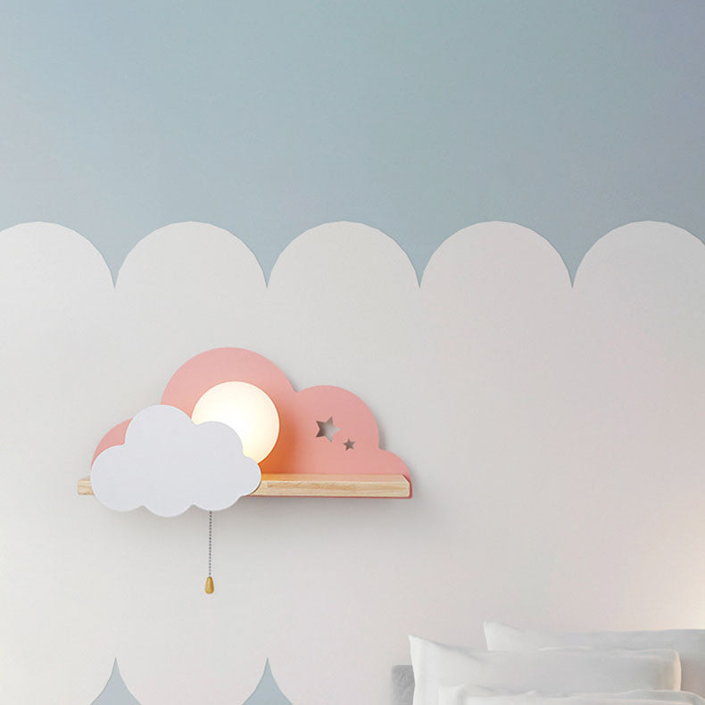DreamCloud - Hyggelys avec lampe murale à étagère fonctionnelle