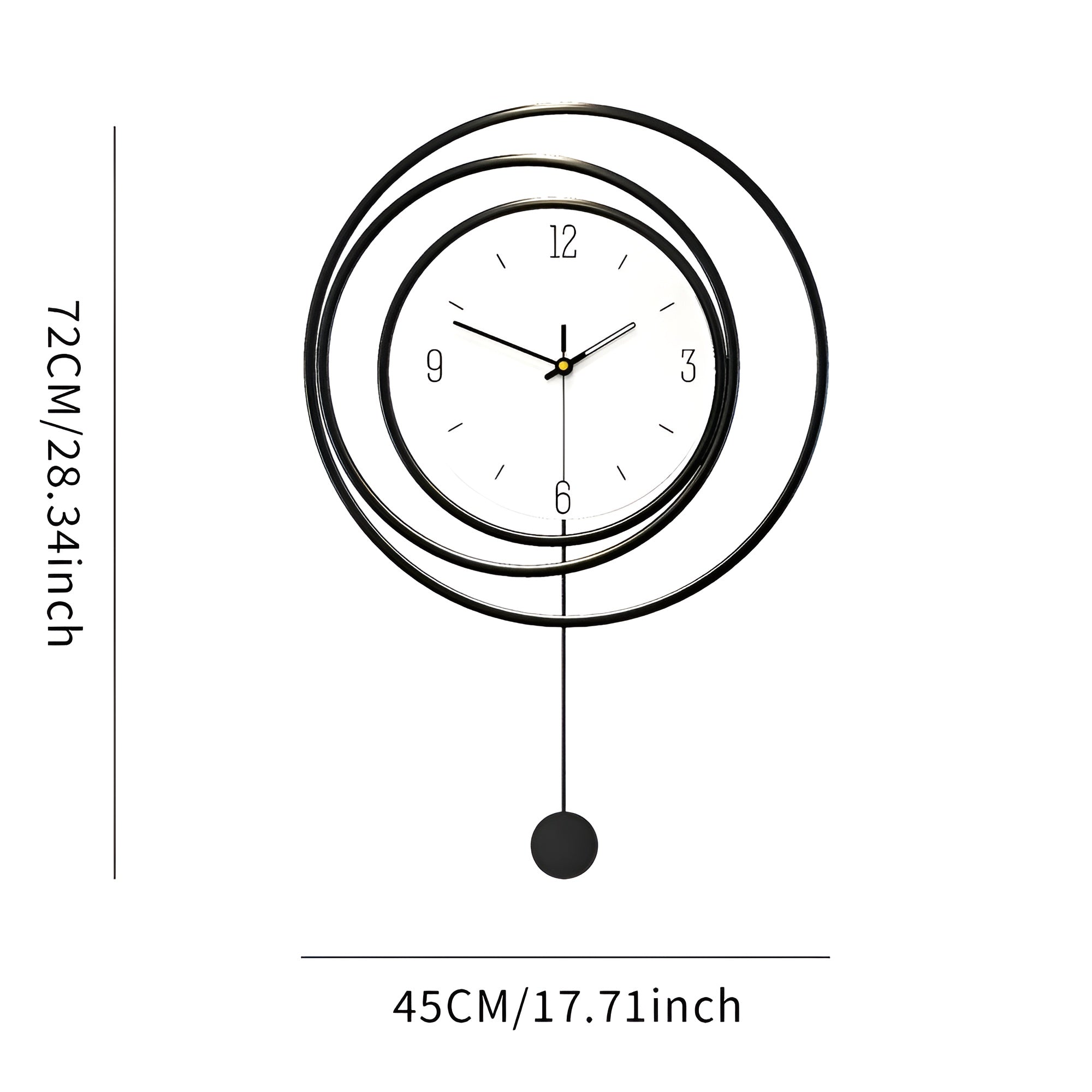 SilentGlow – Horloge ronde minimaliste avec chiffres clairs et mouvement silencieux