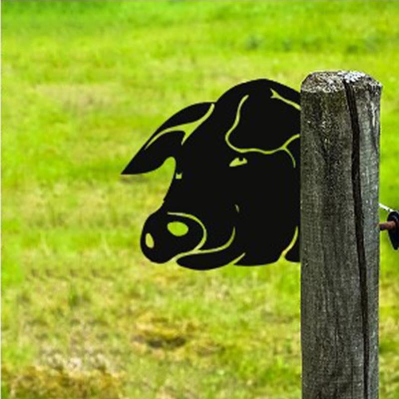 WildPost - Bordures de clôture en métal dyresilhuet