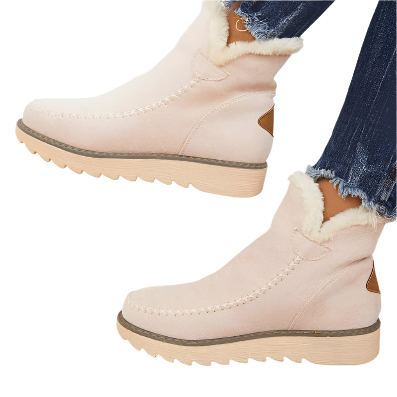 Amanda - Bottines pour femmes avec doublure en fausse fourrure douillette