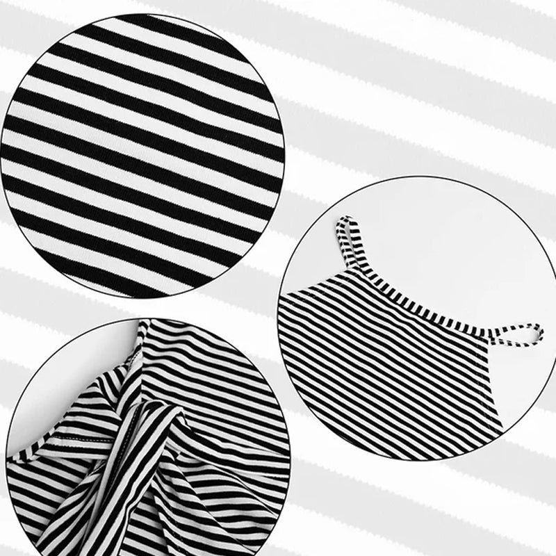 Bella - Robe rayée en velours