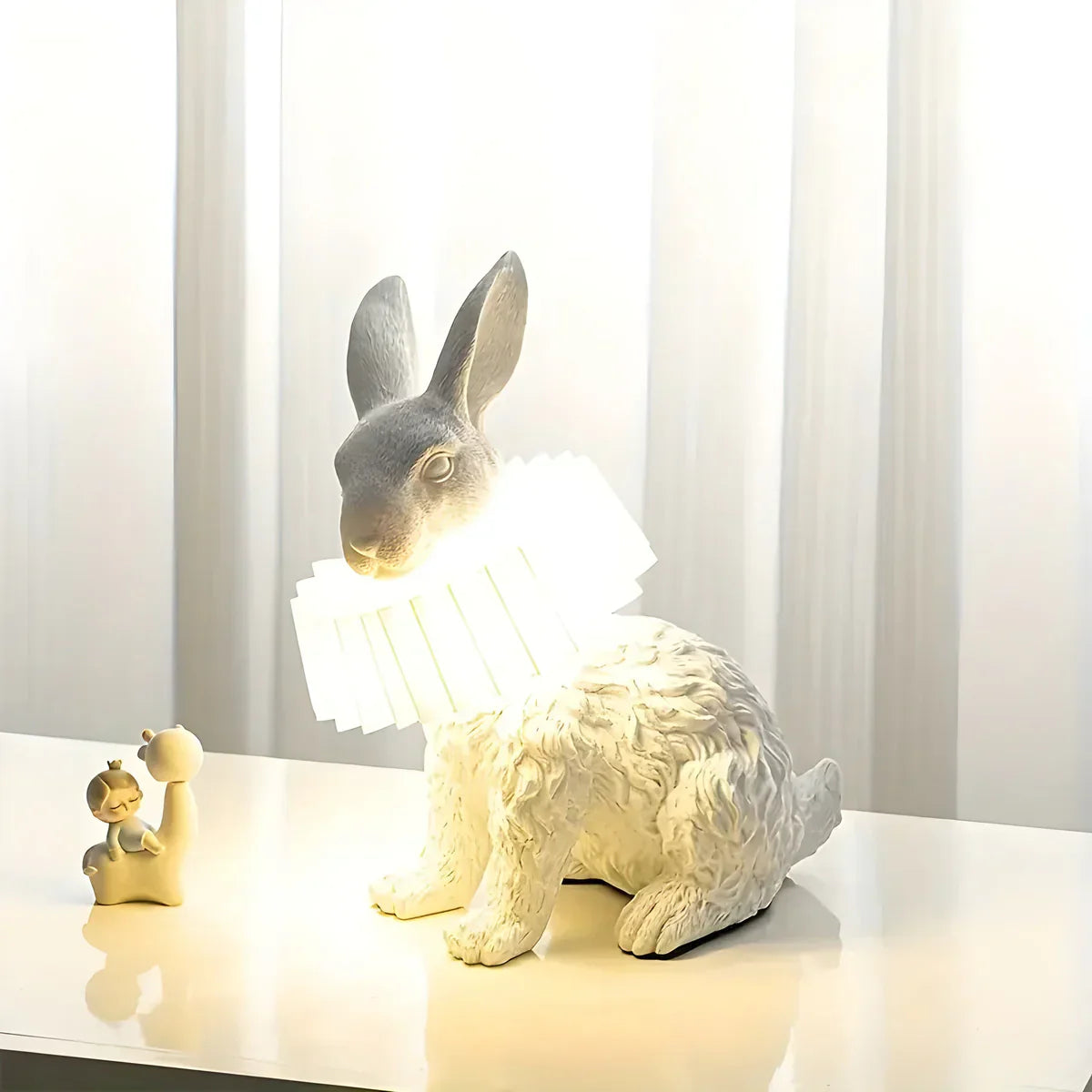 RabbitGleam - Lampe de table artistique et moderne