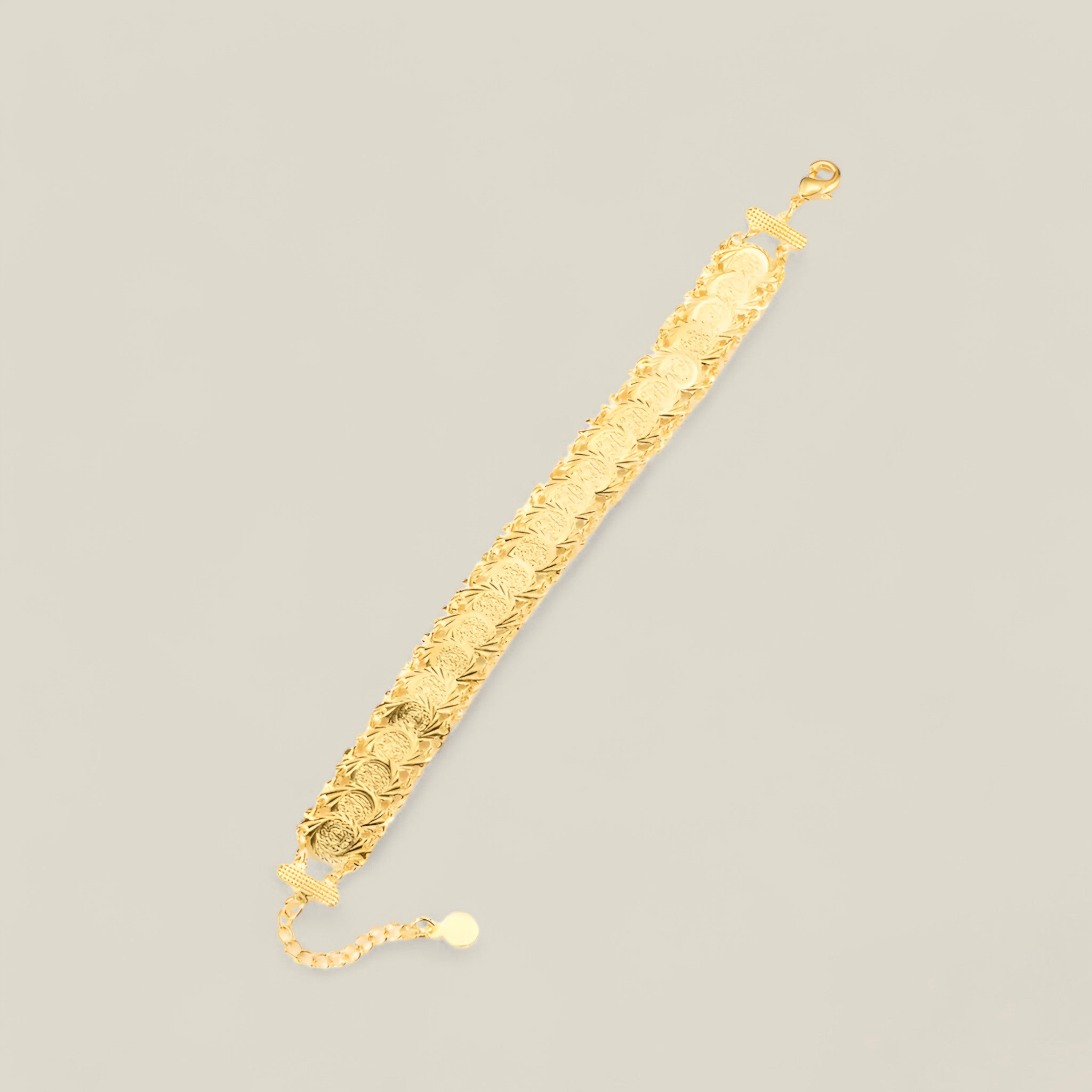Aurora - Bracelet plaqué or à motif tribal