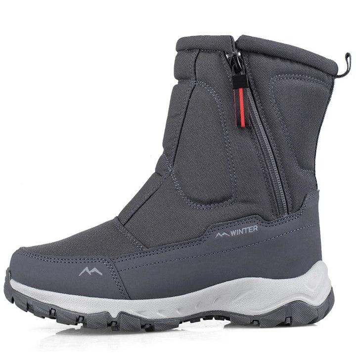Carl - Bottes de neige en polaire anti-dérapantes avec zip sur le côté