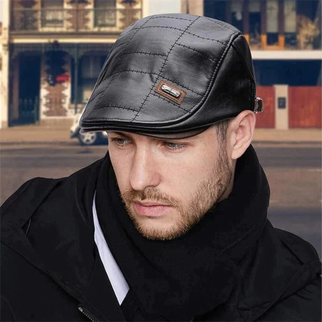 Jade - Béret d'inspiration rétro en cuir PU