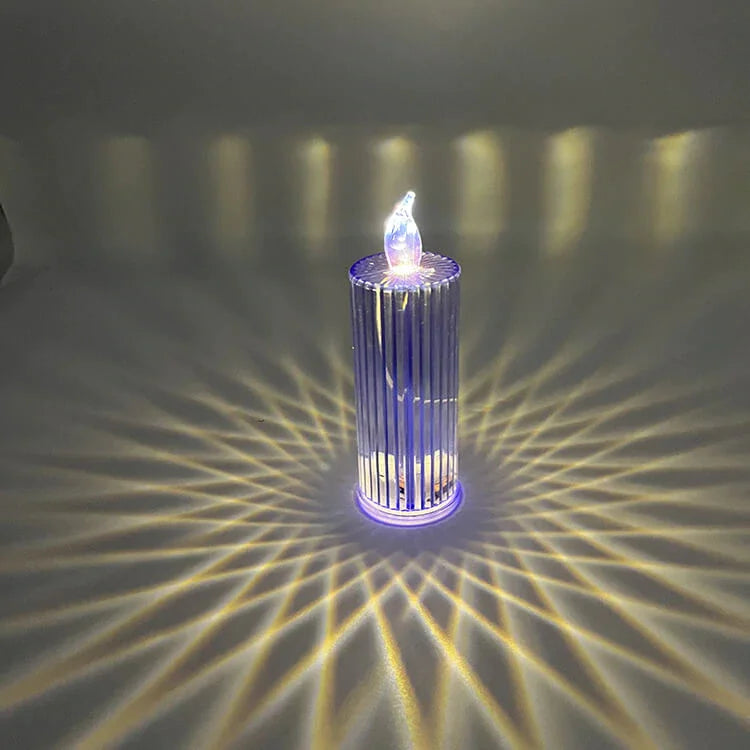 Bougie à lumière cristalline romantique
