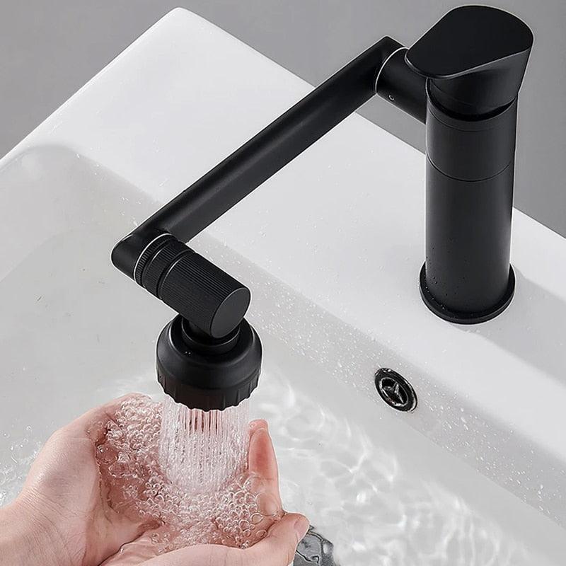 FlexFlow - Robinet de cuisine rotatif à 360° avec douchette extractible