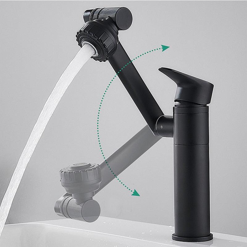FlexFlow - Robinet de cuisine rotatif à 360° avec douchette extractible