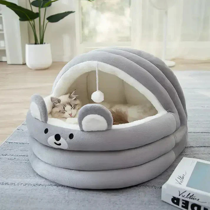 CozyCave - Coussin pour animaux avec capuche pour chats et petits chiens