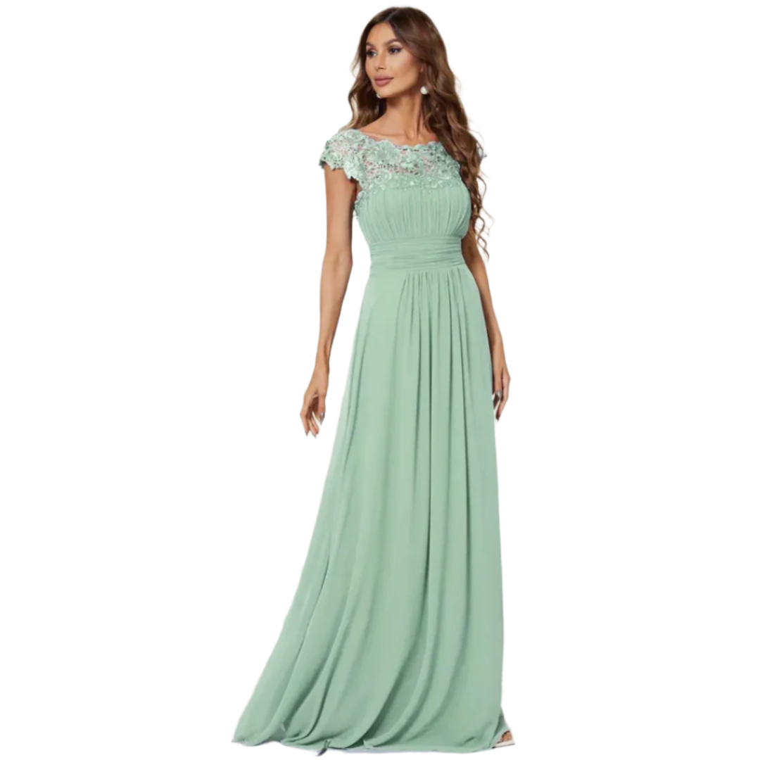 Robe Maxi Élégante avec Manches Plissées – Style Intemporel pour Femmes