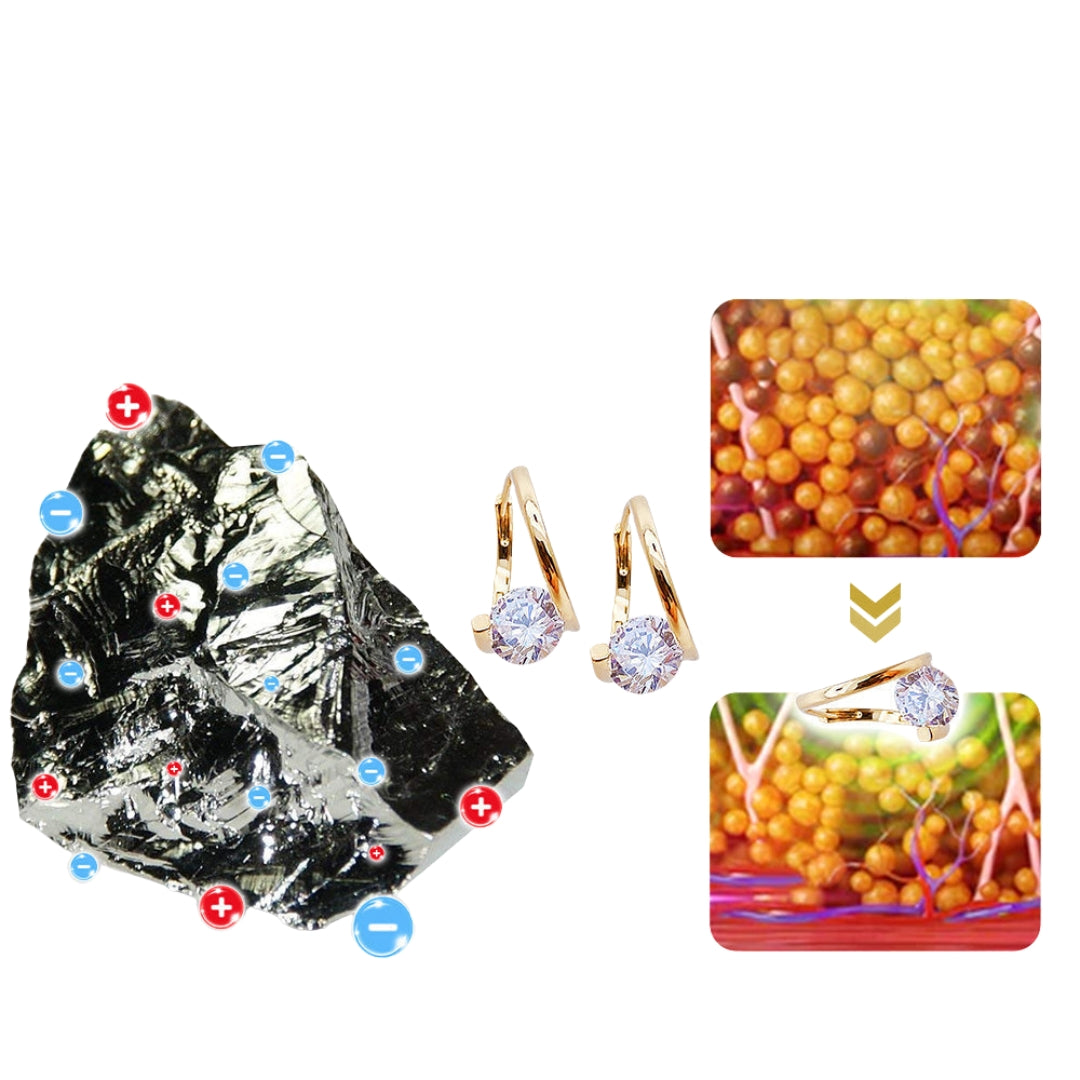 Boucles d'oreilles thérapeutiques en germanium magnétiques Liora Moderne – Style et Bien-être en Un Seul