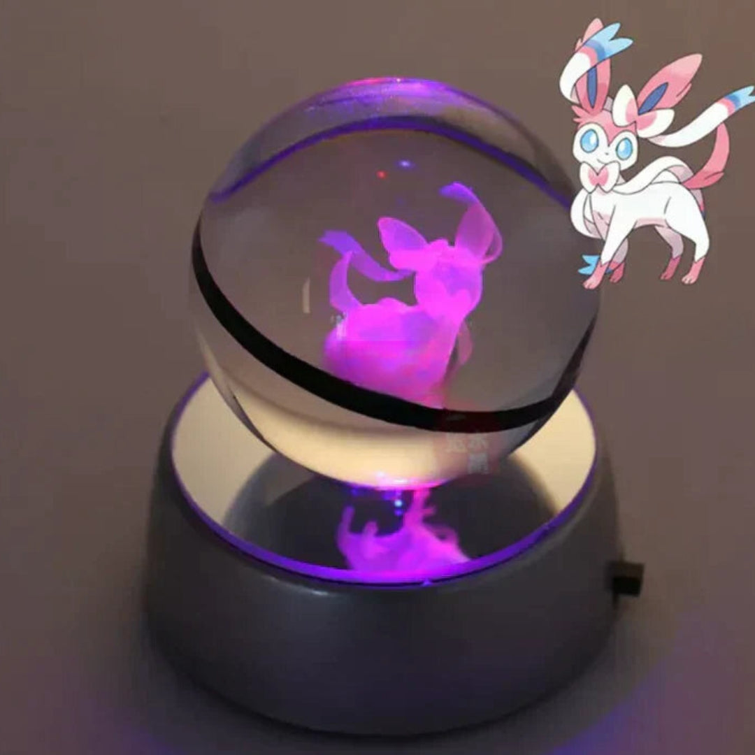 PokéGlow - Lampe LED Ikoniques Figurines Pokémon en Cristal