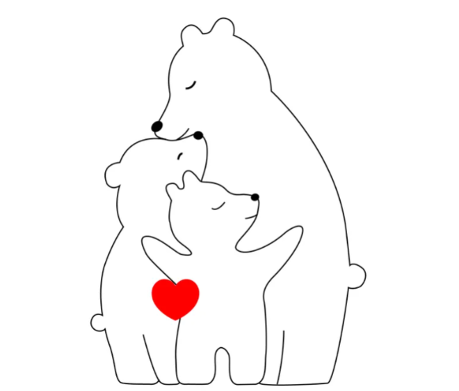 Collection CuddleBears - Coffret cadeau en bois fabriqué à la main