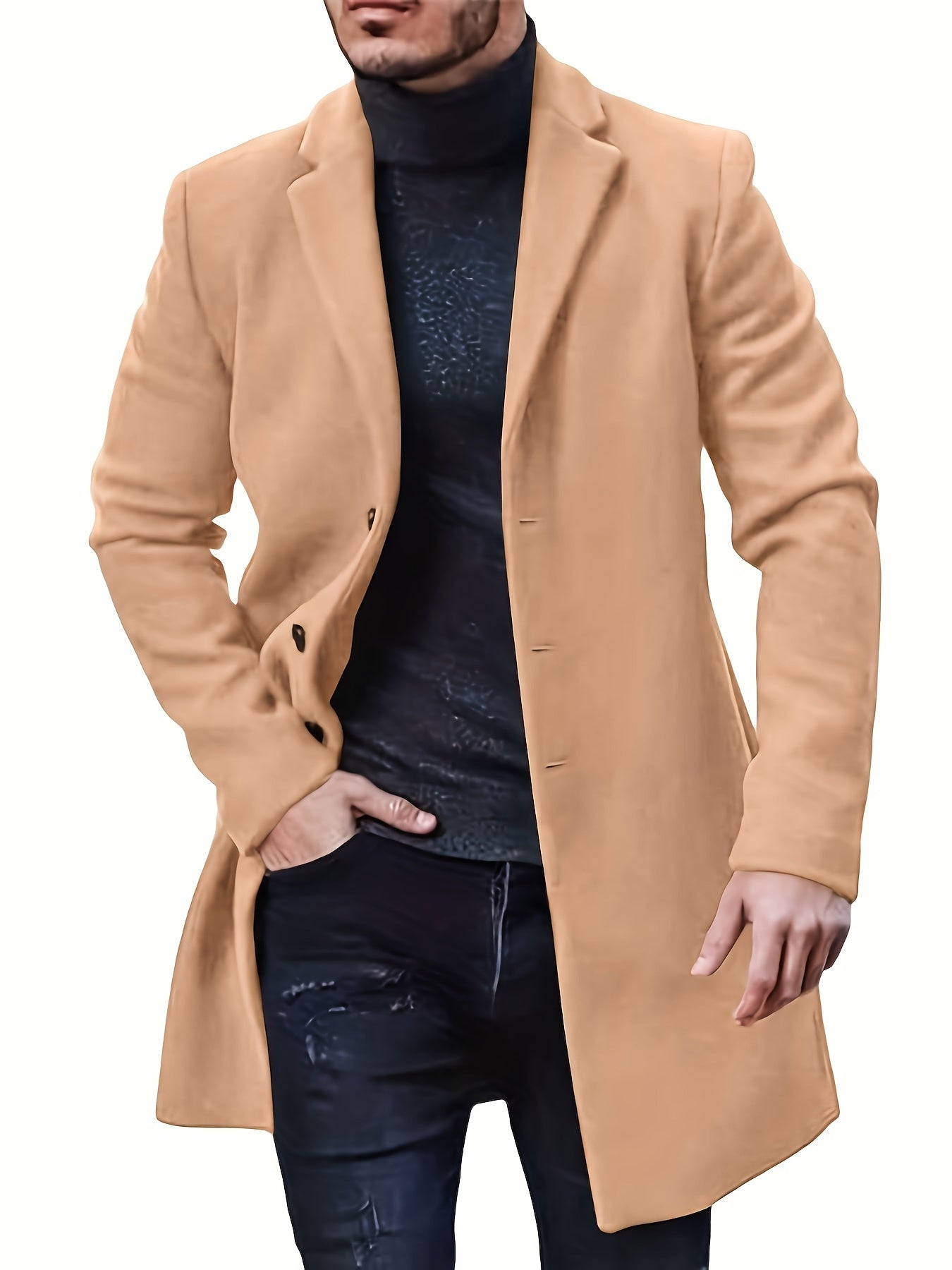 Manteau trench classique Hudson à boutons