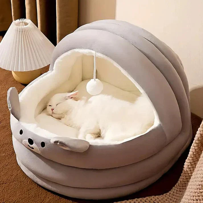 CozyCave - Coussin pour animaux avec capuche pour chats et petits chiens