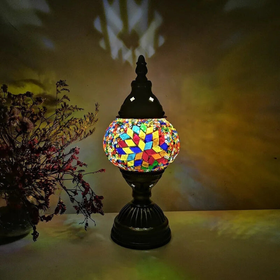 Lampe de table Mosaïque à motifs colorés