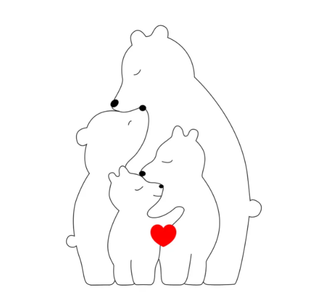 Collection CuddleBears - Coffret cadeau en bois fabriqué à la main