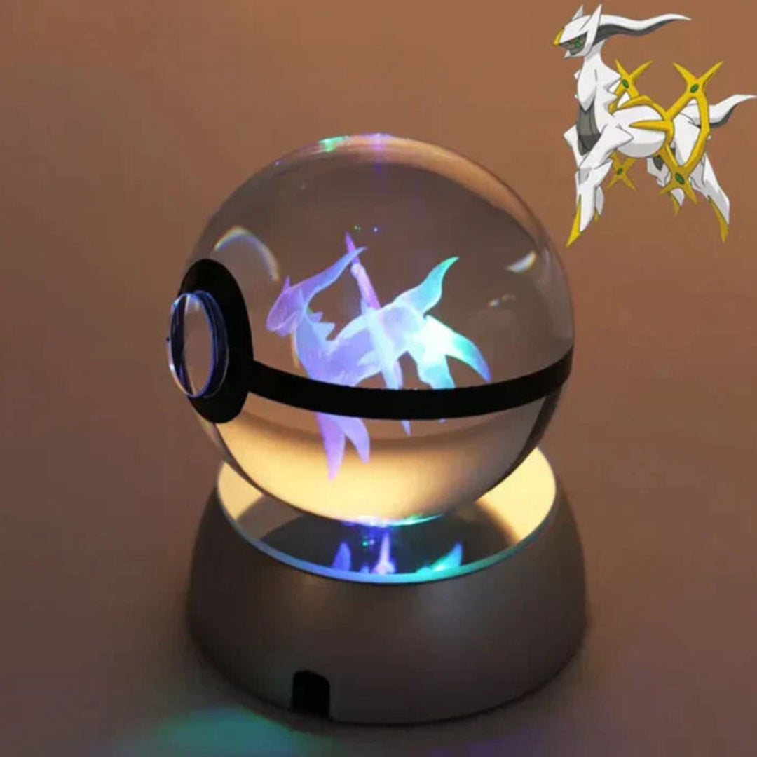 PokéGlow - Lampe LED Ikoniques Figurines Pokémon en Cristal