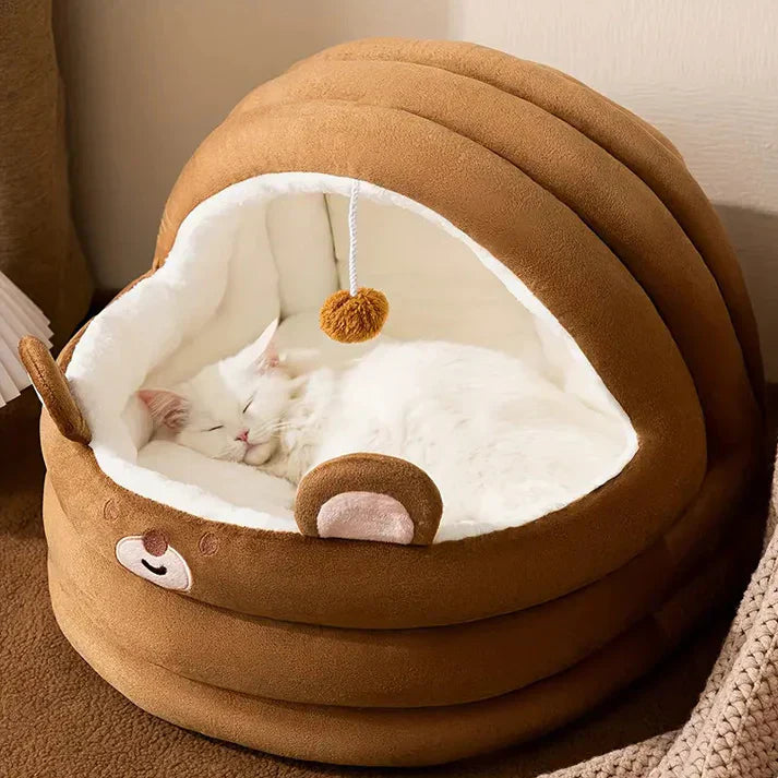 CozyCave - Coussin pour animaux avec capuche pour chats et petits chiens