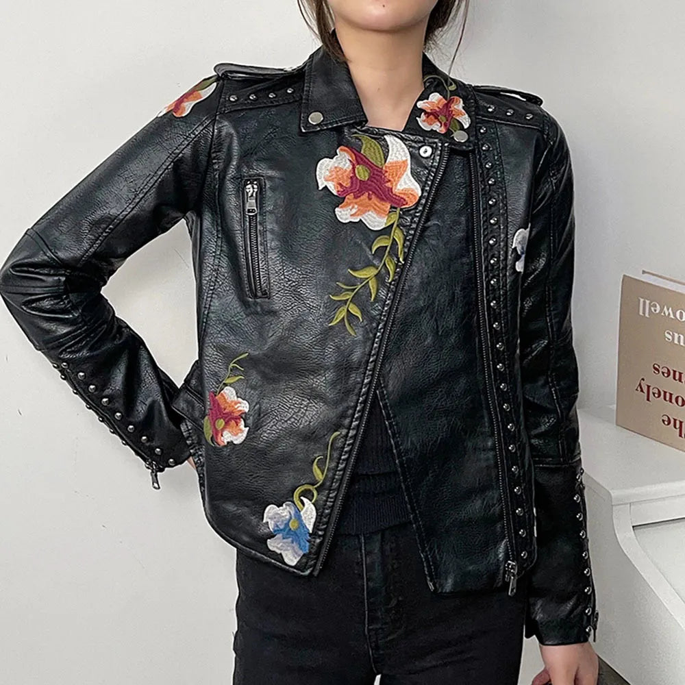 Veste cloutée pour femme à motif floral Pearl |