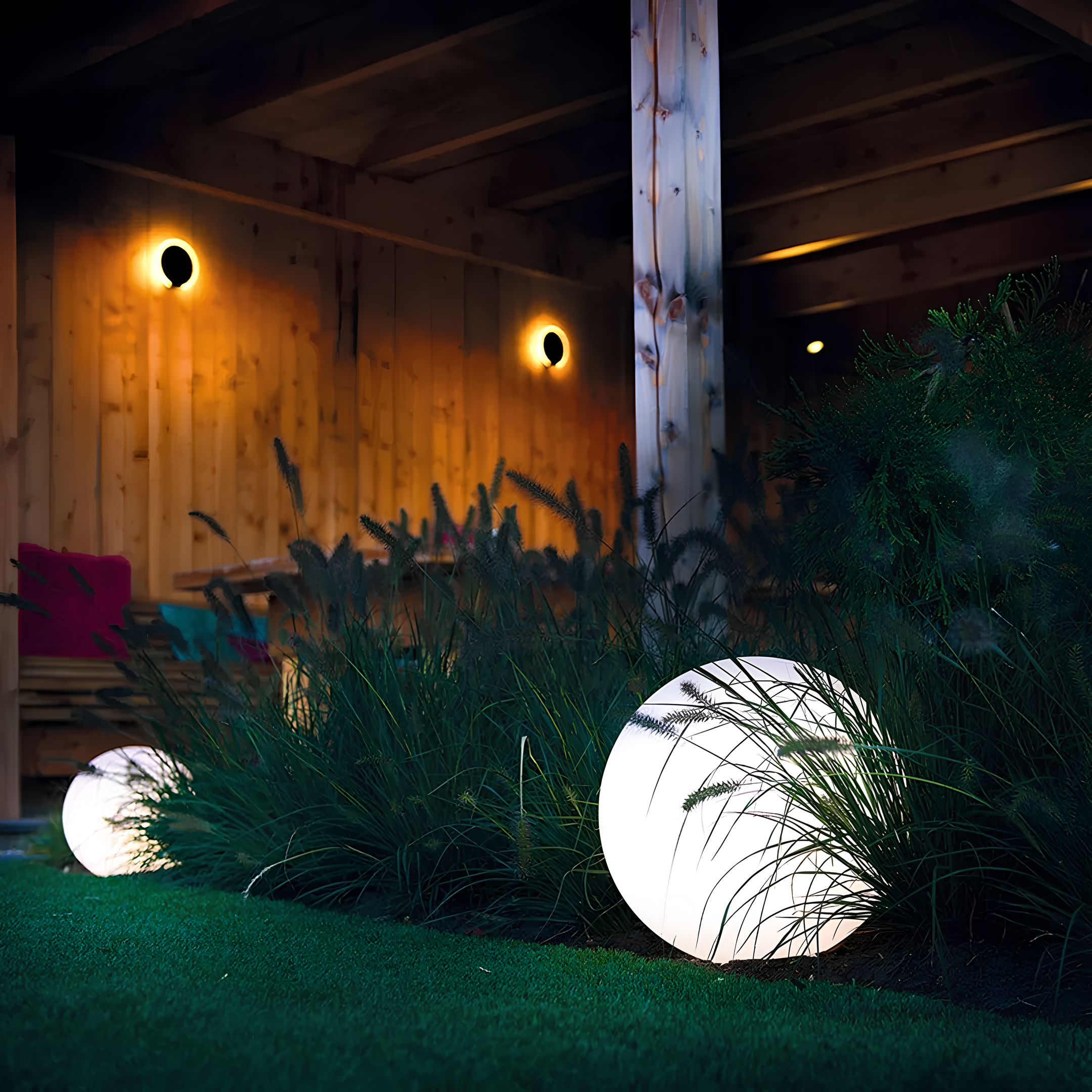 Lampe de jardin LED NovaSmart avec lumière multicolore et fonction intérieure