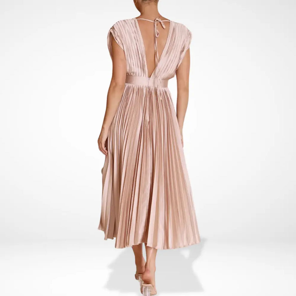 Serena - Robe Maxi Plissée Élégante