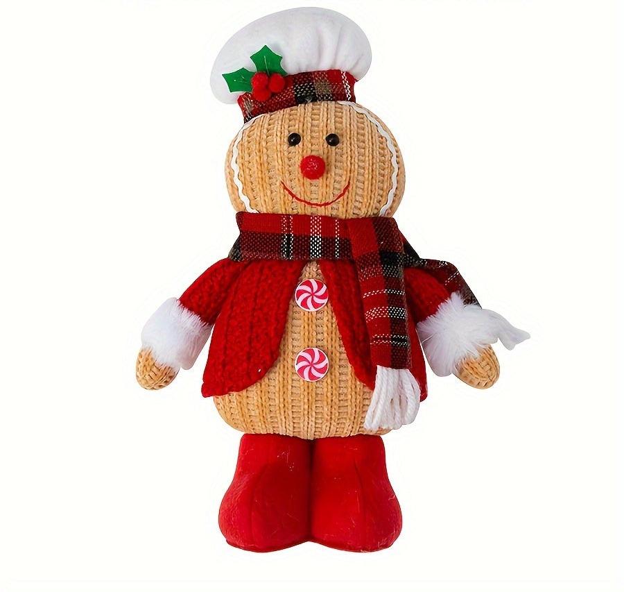 Décor de figurine de Noël tricotée à la main en 2 pièces