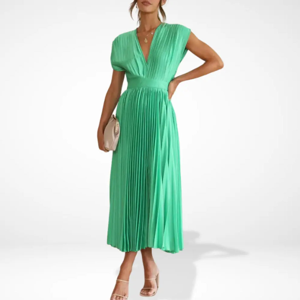 Serena - Robe Maxi Plissée Élégante