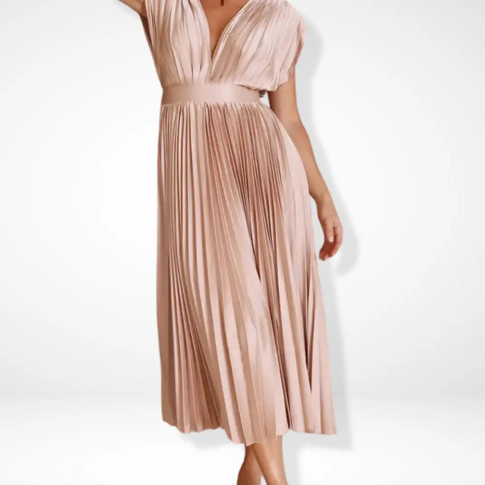 Serena - Robe Maxi Plissée Élégante