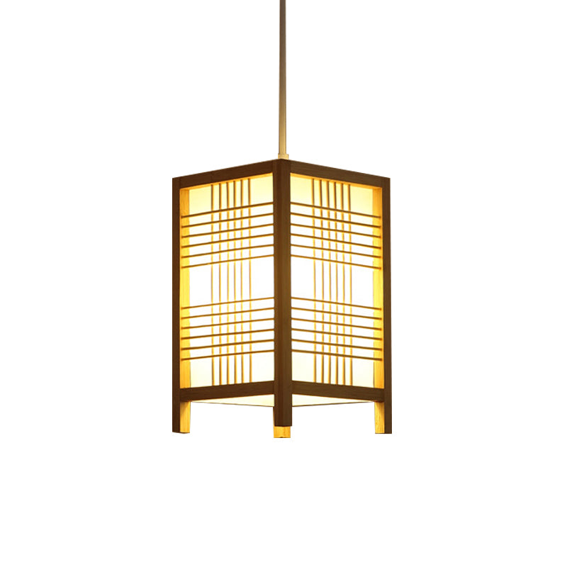 Lanterne en bois japonaise artisanale TranquilGlow – Lumière ambiante pour des espaces paisibles