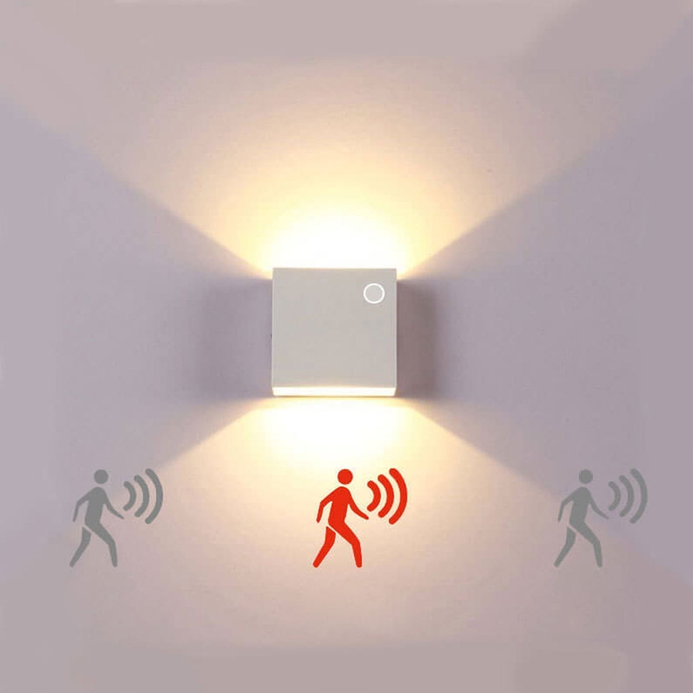 LumiGuard lampe murale LED avec capteur de mouvement – Éclairage extérieur moderne