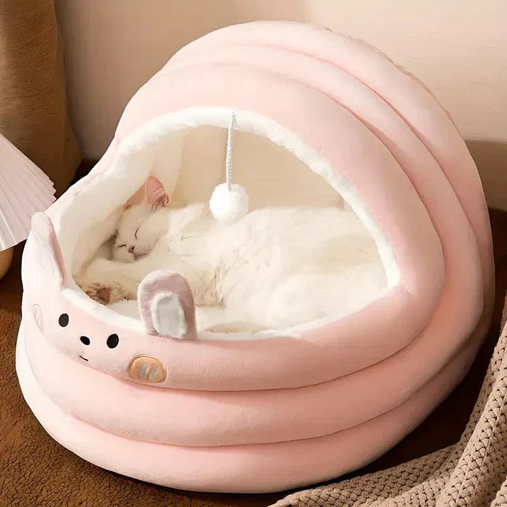 CozyCave - Coussin pour animaux avec capuche pour chats et petits chiens