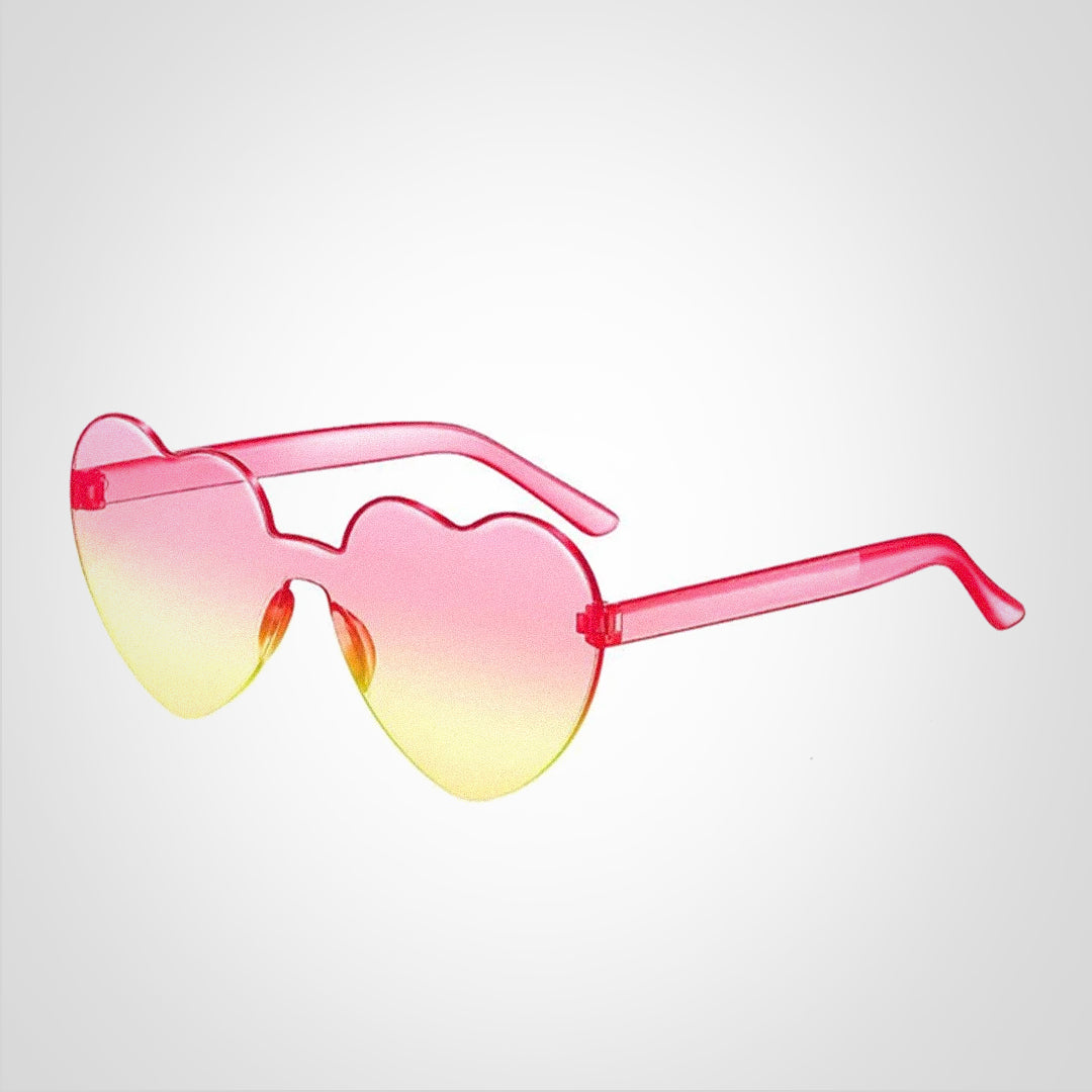 Lunettes de soleil en forme de cœur avec dégradé de couleurs et protection UV400