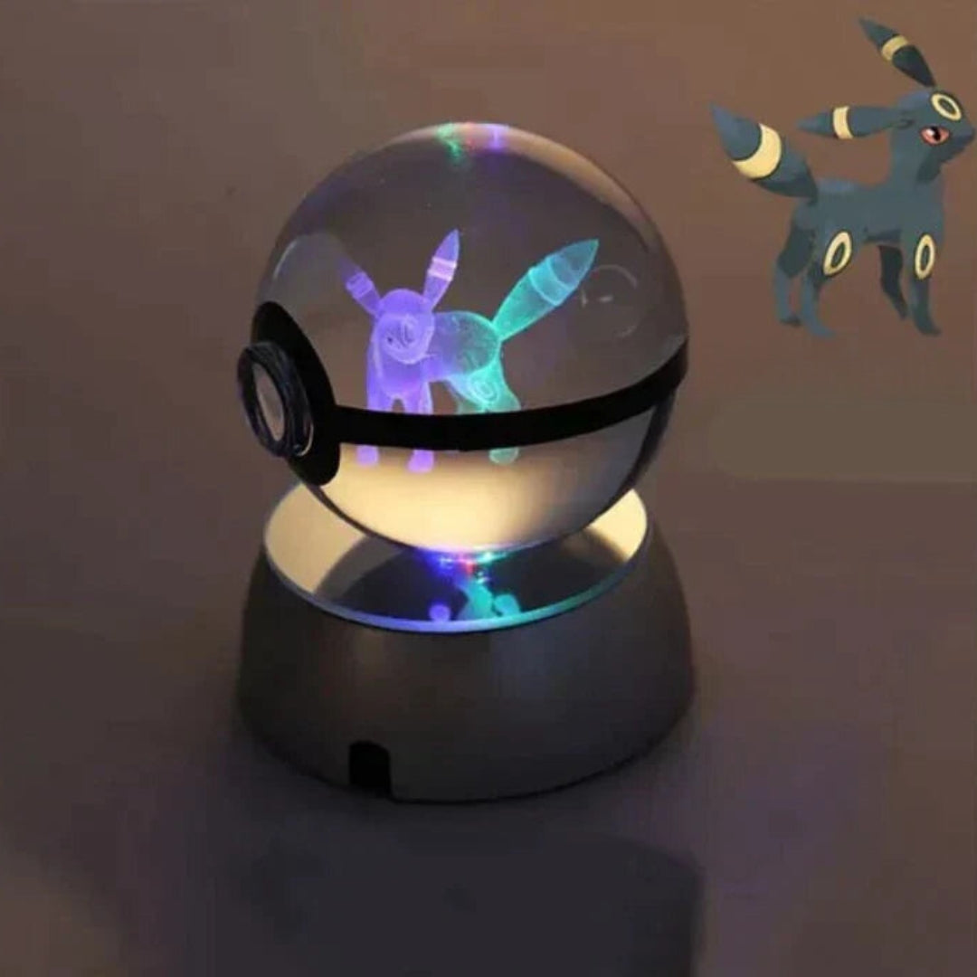PokéGlow - Lampe LED Ikoniques Figurines Pokémon en Cristal