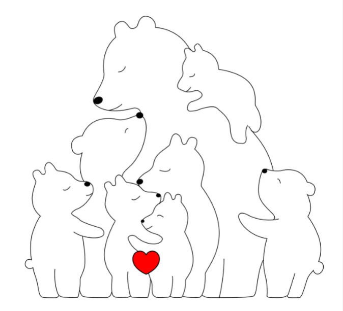 Collection CuddleBears - Coffret cadeau en bois fabriqué à la main