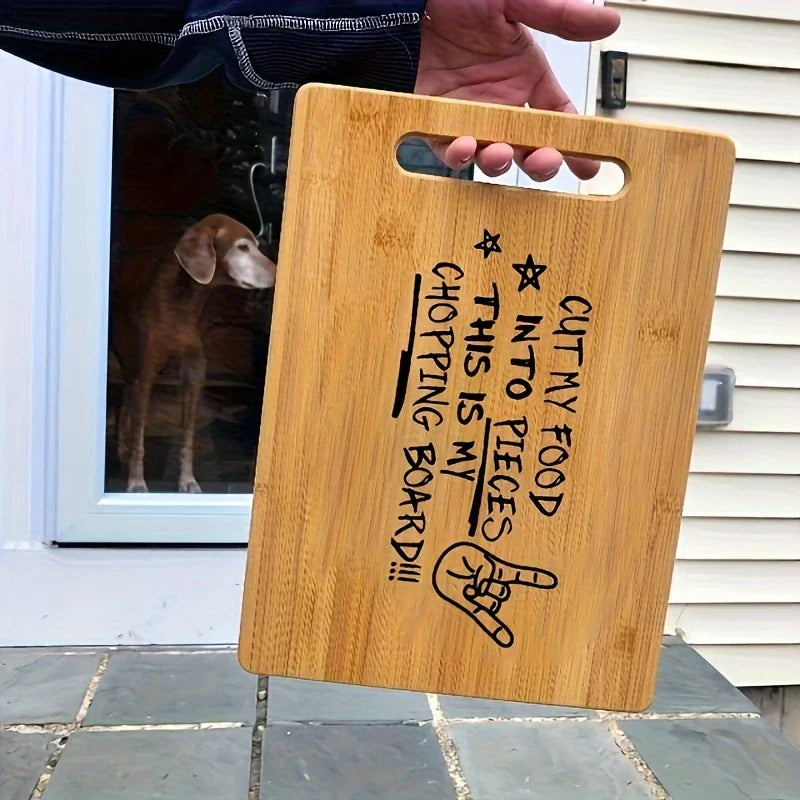 Planche à découper en bambou gravée – Décoration de cuisine humoristique et cadeau