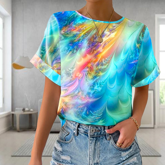 Madeline - Blouse tie-dye abstraite pour femmes