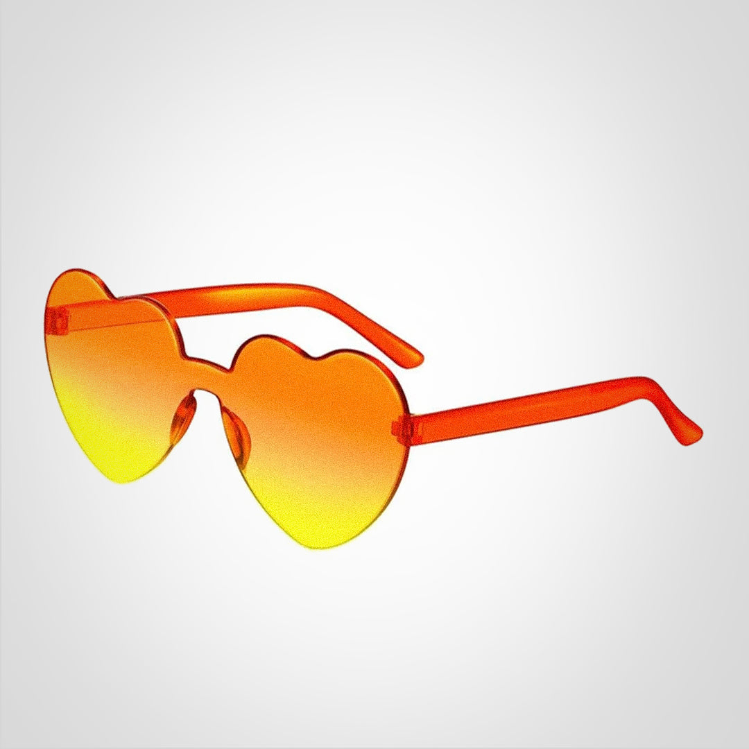 Lunettes de soleil en forme de cœur avec dégradé de couleurs et protection UV400