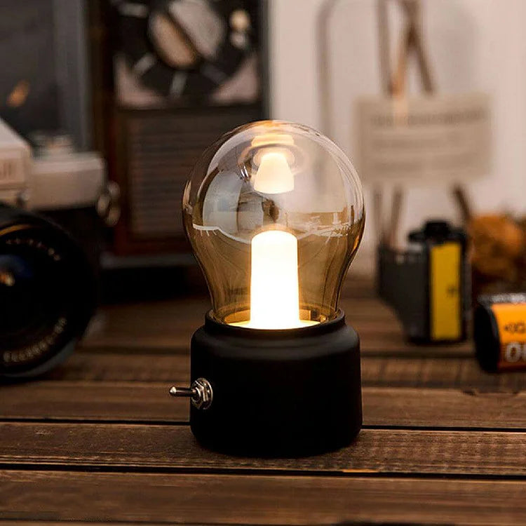 RetroGlow - Lampe de nuit LED portable avec batterie rechargeable