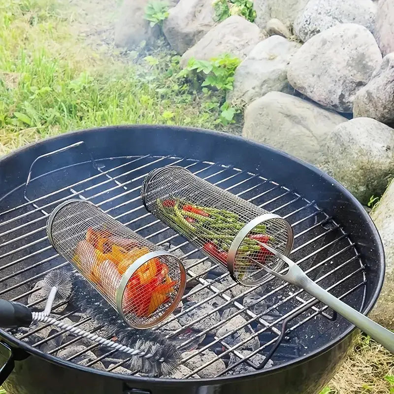 GrillMaster - DuoLock panier de grill en acier inoxydable
