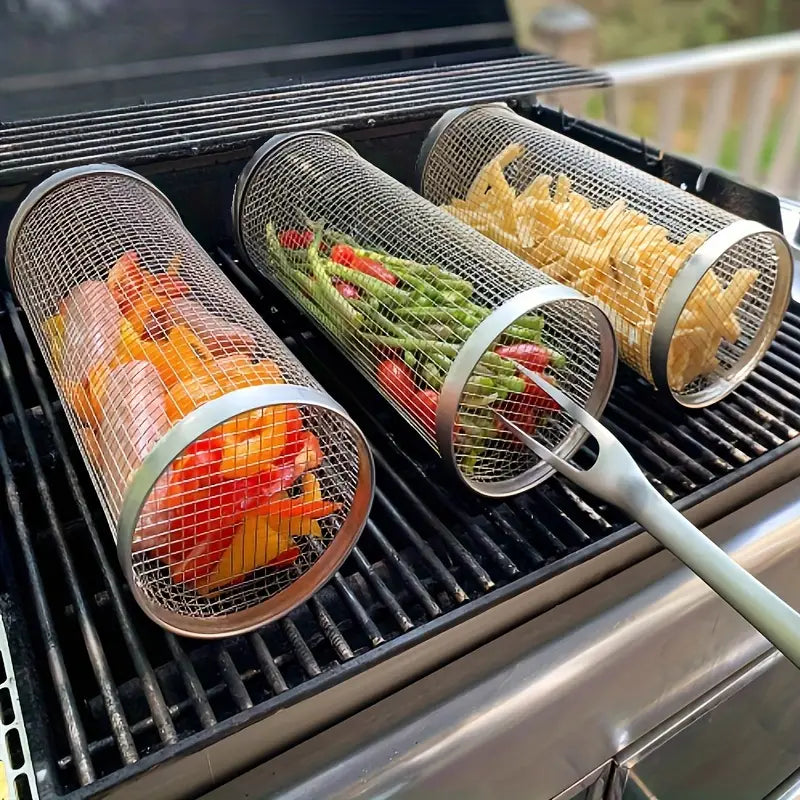 GrillMaster - DuoLock panier de grill en acier inoxydable