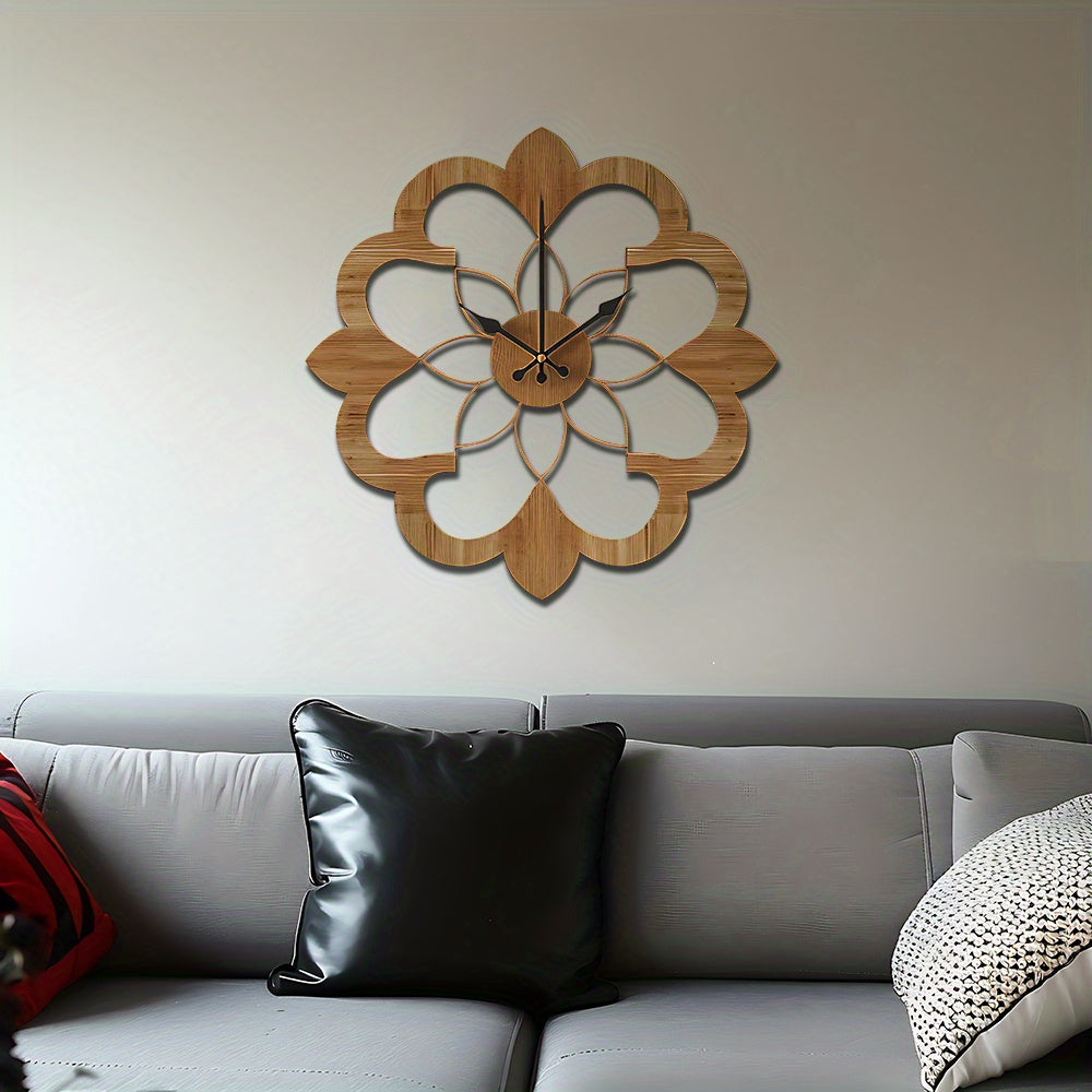 Montre en bois élégante avec mouvement silencieux